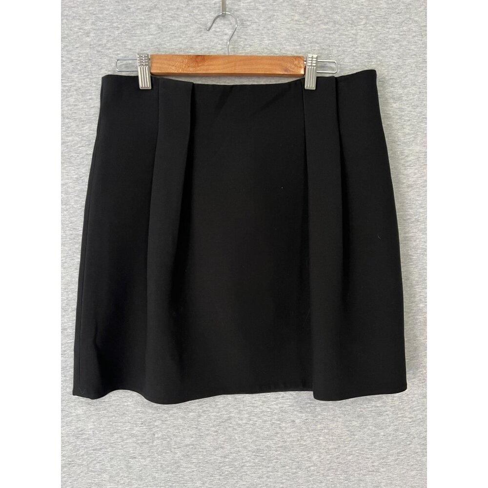 Lafayette 148 Skirt Womens 10 Black Wool‎ Silk Blend Classic Luxury Old Money